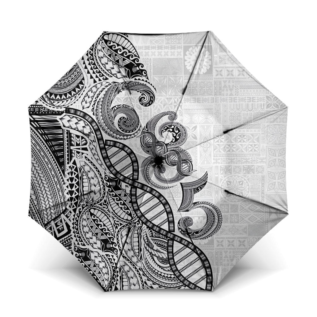Samoan Traditional Tattoo 685 Umbrella Tribal Tatau DNA White Color LT03 One Size Folded 11.42 inch Opened Diameter 37.4 inch White - Polynesian Pride