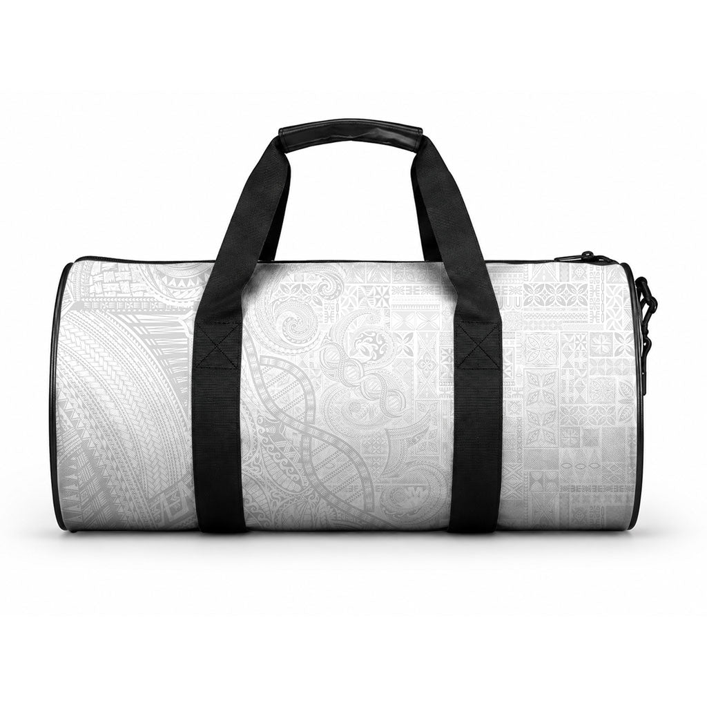 Samoan Traditional Tattoo 685 Duffle Bag Tribal Tatau DNA All-White LT03 One size White - Polynesian Pride