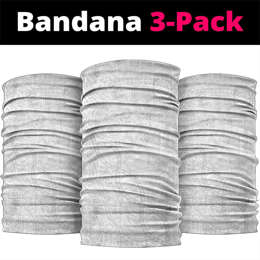 Samoan Traditional Tattoo 685 Neck Gaiter Tribal Tatau DNA All-White LT03 package One Size: 25*50cm White - Polynesian Pride