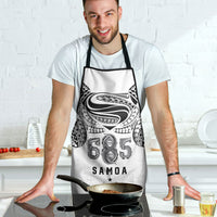 Super Samoa 685 Tribal Tattoo Apron Siapo Pattern White Edition LT03 - Polynesian Pride