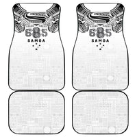 Super Samoa 685 Tribal Tattoo Car Mats Siapo Pattern White Edition LT03 - Polynesian Pride