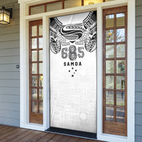 Super Samoa 685 Tribal Tattoo Door Cover Siapo Pattern White Edition LT03 - Polynesian Pride