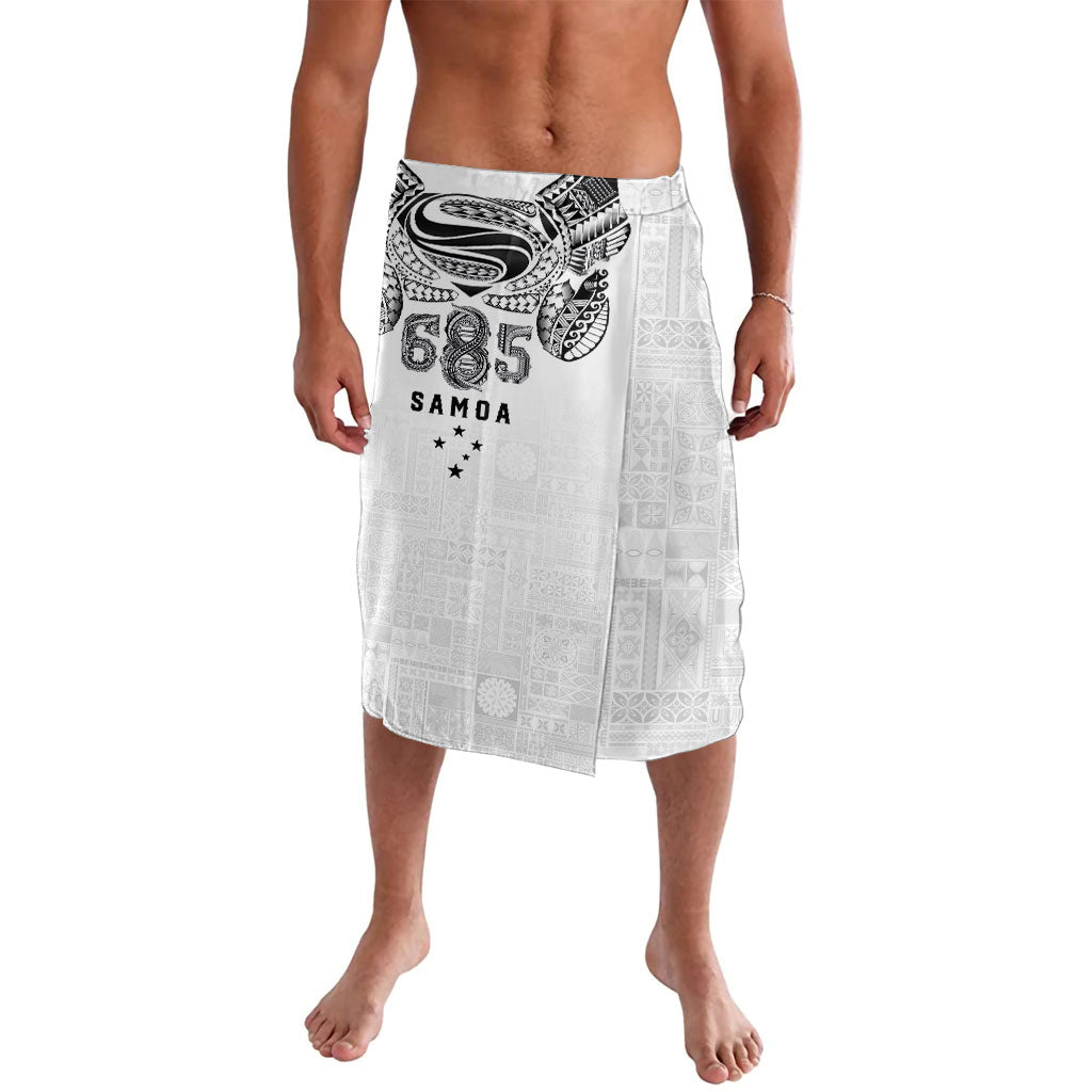 Super Samoa 685 Tribal Tattoo Lavalava Siapo Pattern White Edition LT03 White - Polynesian Pride