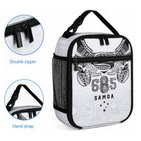 Super Samoa 685 Tribal Tattoo Lunch Bag Siapo Pattern White Edition LT03 - Polynesian Pride