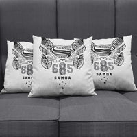 Super Samoa 685 Tribal Tattoo Pillow Cover Siapo Pattern White Edition LT03 - Polynesian Pride
