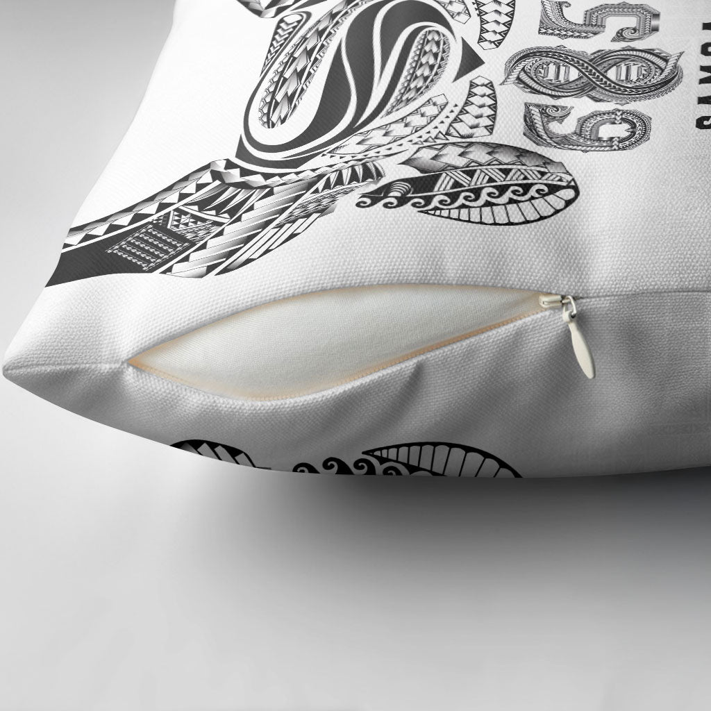 Super Samoa 685 Tribal Tattoo Pillow Cover Siapo Pattern White Edition LT03 - Polynesian Pride