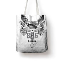Super Samoa 685 Tribal Tattoo Tote Bag Siapo Pattern White Edition LT03 - Polynesian Pride
