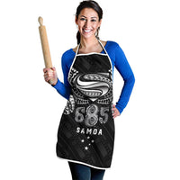 Super Samoa 685 Tribal Tattoo Apron Samoan Ornament Pattern Black Edition LT03 - Polynesian Pride