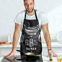 Super Samoa 685 Tribal Tattoo Apron Samoan Ornament Pattern Black Edition LT03 - Polynesian Pride