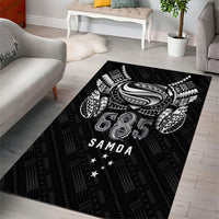 Super Samoa 685 Tribal Tattoo Area Rug Samoan Ornament Pattern Black Edition LT03 - Polynesian Pride