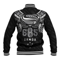 Super Samoa 685 Tribal Tattoo Baseball Jacket Samoan Ornament Pattern Black Edition LT03 - Polynesian Pride