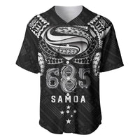 Super Samoa 685 Tribal Tattoo Baseball Jersey Samoan Ornament Pattern Black Edition LT03 Black - Polynesian Pride