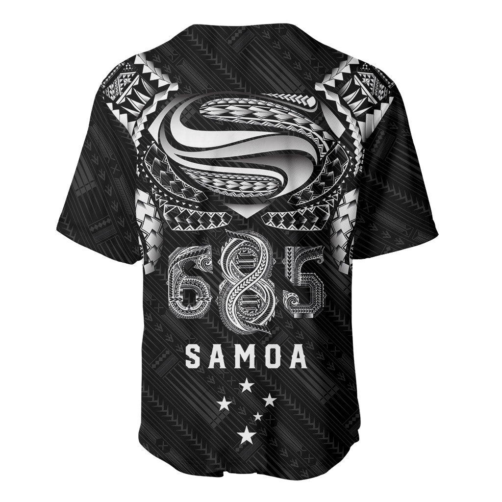 Super Samoa 685 Tribal Tattoo Baseball Jersey Samoan Ornament Pattern Black Edition LT03 - Polynesian Pride