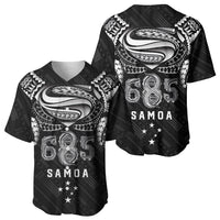 Super Samoa 685 Tribal Tattoo Baseball Jersey Samoan Ornament Pattern Black Edition LT03 - Polynesian Pride