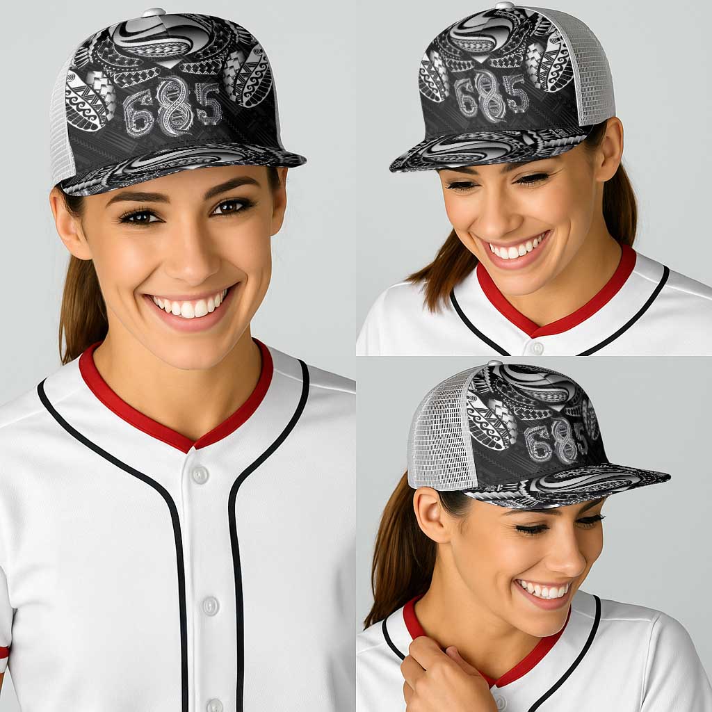 Super Samoa 685 Tribal Tattoo Baseball Net Cap Samoan Ornament Pattern Black Edition LT03 - Polynesian Pride