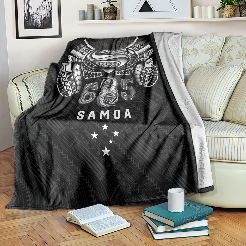 Super Samoa 685 Tribal Tattoo Blanket Samoan Ornament Pattern Black Edition LT03 Black - Polynesian Pride
