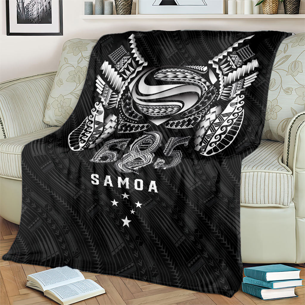 Super Samoa 685 Tribal Tattoo Blanket Samoan Ornament Pattern Black Edition LT03 - Polynesian Pride