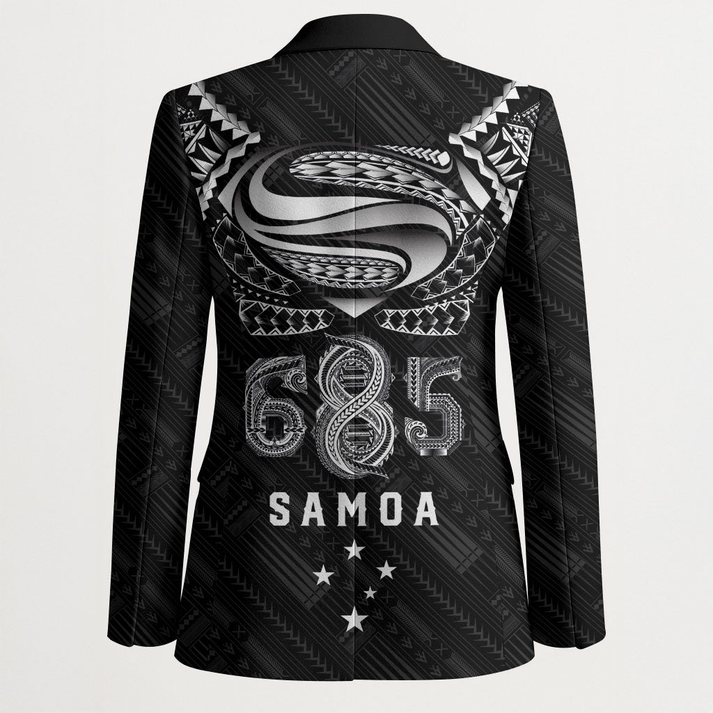 Super Samoa 685 Tribal Tattoo Blazer Samoan Ornament Pattern Black Edition LT03 - Polynesian Pride