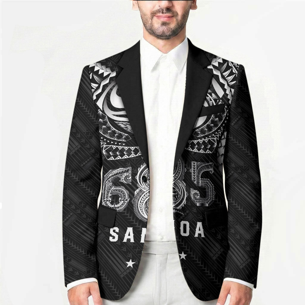 Super Samoa 685 Tribal Tattoo Blazer Samoan Ornament Pattern Black Edition LT03 - Polynesian Pride