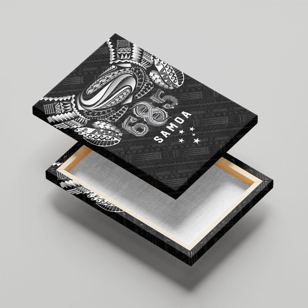 Super Samoa 685 Tribal Tattoo Canvas Wall Art Samoan Ornament Pattern Black Edition LT03 - Polynesian Pride