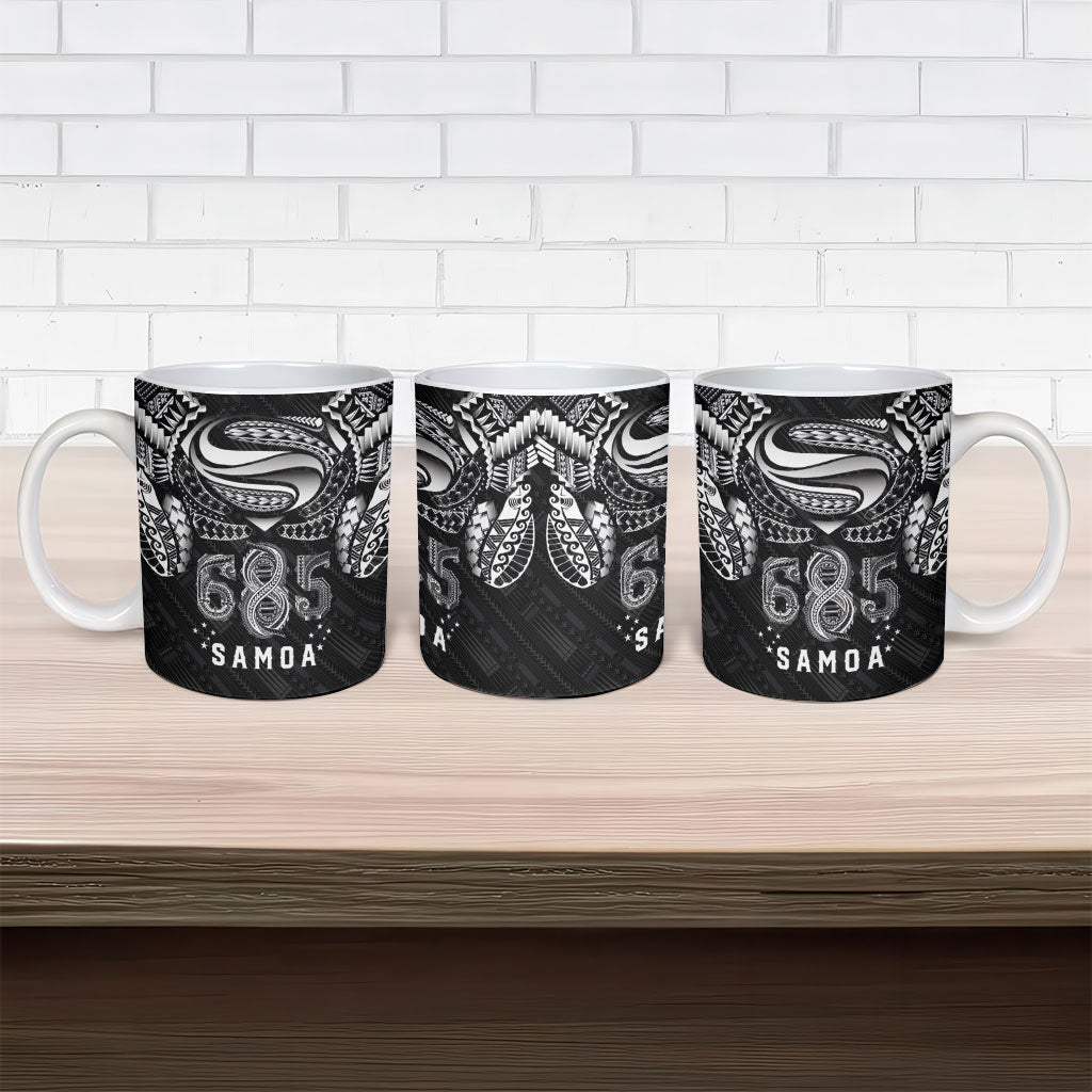 Super Samoa 685 Tribal Tattoo Ceramic Mug Samoan Ornament Pattern Black Edition LT03 - Polynesian Pride