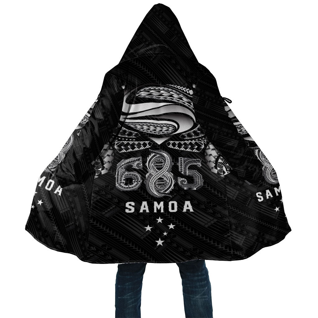Super Samoa 685 Tribal Tattoo Cloak Samoan Ornament Pattern Black Edition LT03 Unisex Black - Polynesian Pride