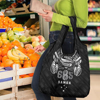 Super Samoa 685 Tribal Tattoo Grocery Bag Samoan Ornament Pattern Black Edition LT03 - Polynesian Pride