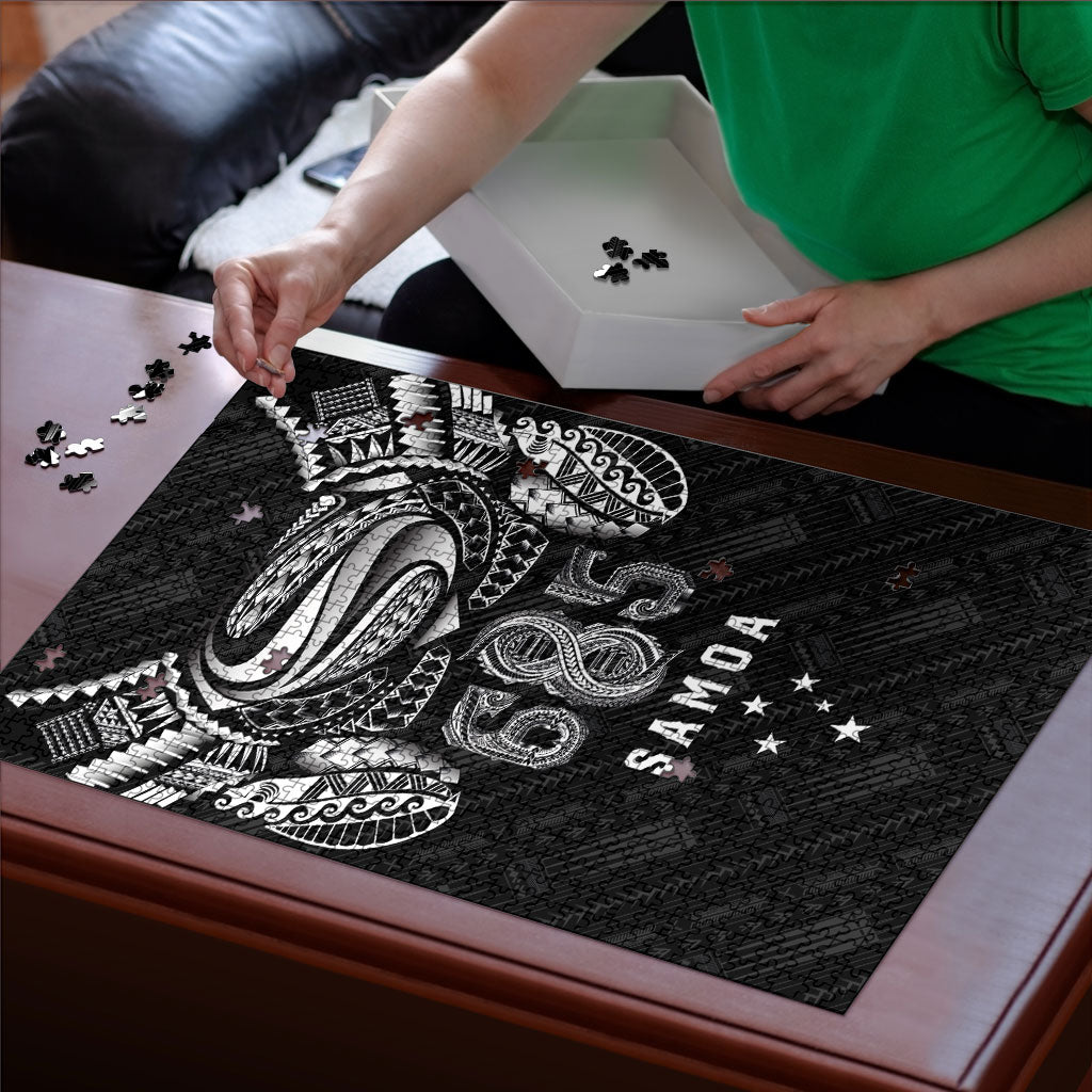 Super Samoa 685 Tribal Tattoo Puzzle Samoan Ornament Pattern Black Edition LT03 - Polynesian Pride