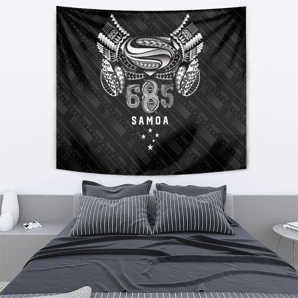 Super Samoa 685 Tribal Tattoo Tapestry Samoan Ornament Pattern Black Edition LT03 - Polynesian Pride