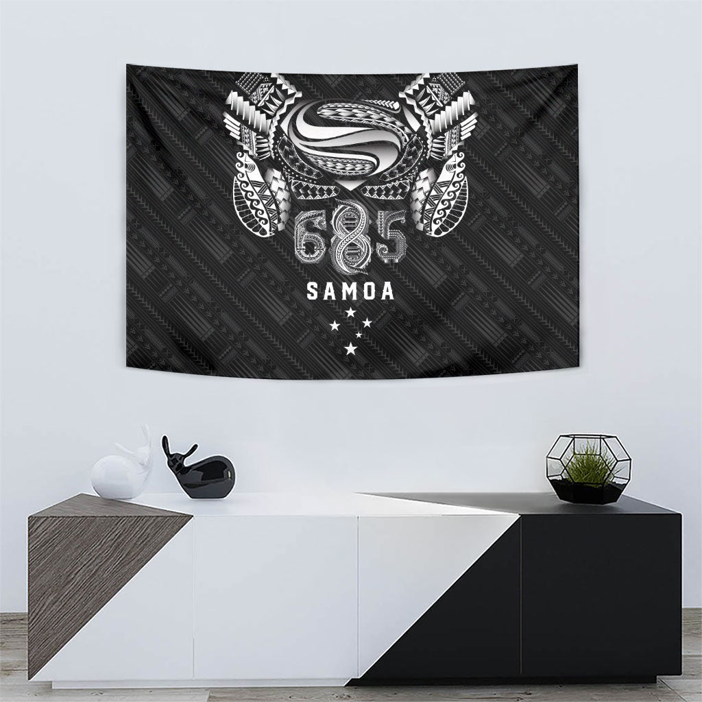 Super Samoa 685 Tribal Tattoo Tapestry Samoan Ornament Pattern Black Edition LT03 - Polynesian Pride