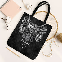 Super Samoa 685 Tribal Tattoo Tote Bag Samoan Ornament Pattern Black Edition LT03 Black Strap One Size Black - Polynesian Pride