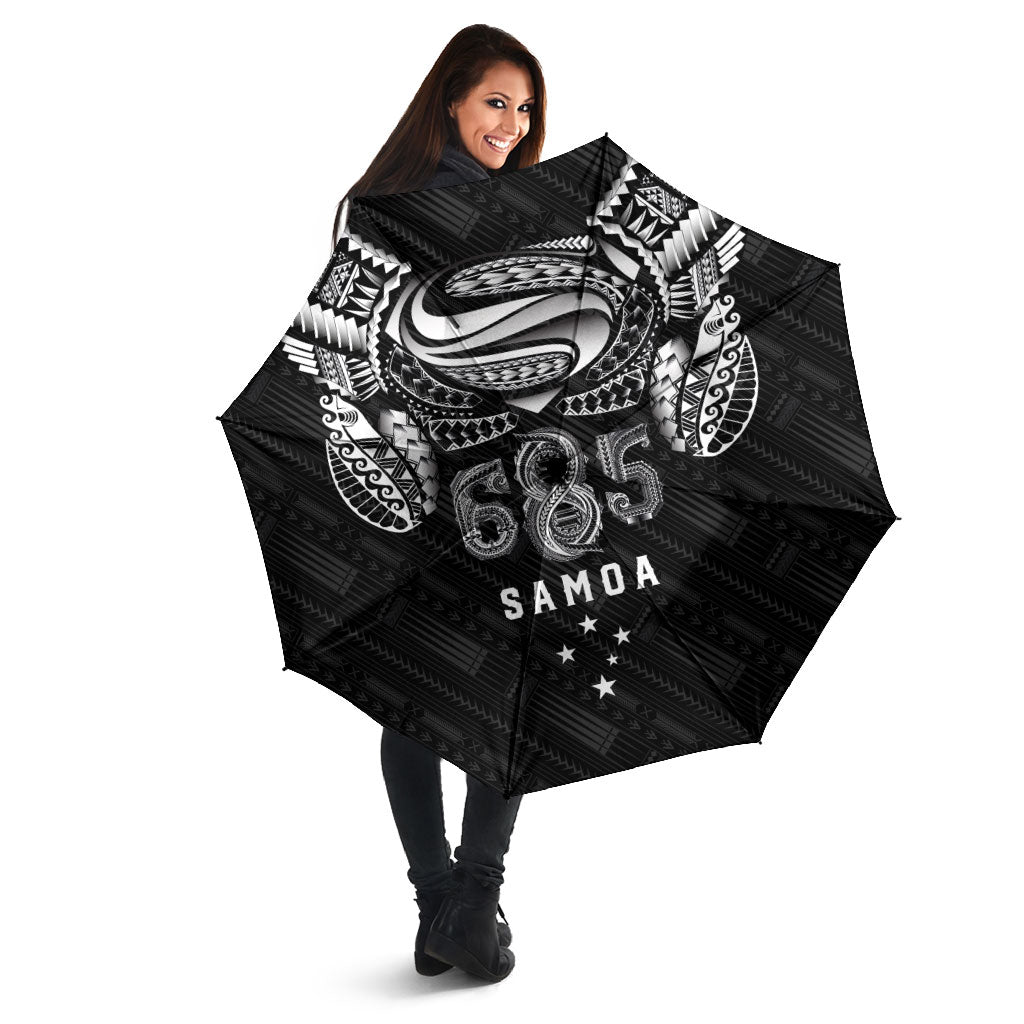 Super Samoa 685 Tribal Tattoo Umbrella Samoan Ornament Pattern Black Edition LT03 - Polynesian Pride