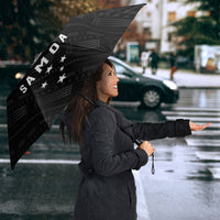 Super Samoa 685 Tribal Tattoo Umbrella Samoan Ornament Pattern Black Edition LT03 - Polynesian Pride