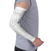 Super Samoa 685 Tribal Tattoo Arm Sleeves Siapo Pattern All-White Edition LT03 - Polynesian Pride