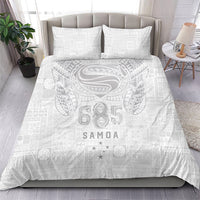 Super Samoa 685 Tribal Tattoo Bedding Set Siapo Pattern All-White Edition LT03 - Polynesian Pride
