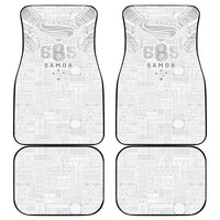 Super Samoa 685 Tribal Tattoo Car Mats Siapo Pattern All-White Edition LT03 - Polynesian Pride