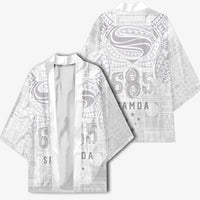 Super Samoa 685 Tribal Tattoo Kimono Siapo Pattern All-White Edition LT03 - Polynesian Pride