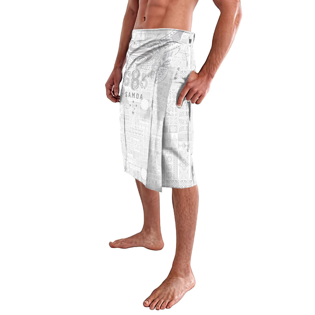 Super Samoa 685 Tribal Tattoo Lavalava Siapo Pattern All-White Edition LT03 - Polynesian Pride