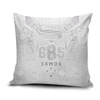 Super Samoa 685 Tribal Tattoo Pillow Cover Siapo Pattern All-White Edition LT03 White - Polynesian Pride