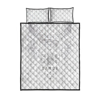 Super Samoa 685 Tribal Tattoo Quilt Bed Set Siapo Pattern All-White Edition LT03 - Polynesian Pride