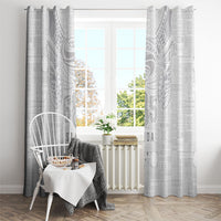 Super Samoa 685 Tribal Tattoo Window Curtain Siapo Pattern All-White Edition LT03 - Polynesian Pride