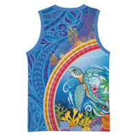 Hawaiian Connecting with the Ocean Basketball Jersey Polynesian Pattern LT03 - Polynesian Pride