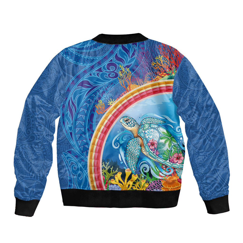 Hawaiian Connecting with the Ocean Bomber Jacket Polynesian Pattern LT03 - Polynesian Pride
