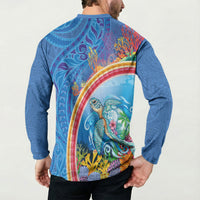 Hawaiian Connecting with the Ocean Button Sweatshirt Polynesian Pattern LT03 - Polynesian Pride