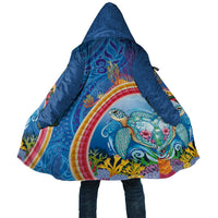 Hawaiian Connecting with the Ocean Cloak Polynesian Pattern LT03 Unisex Blue - Polynesian Pride