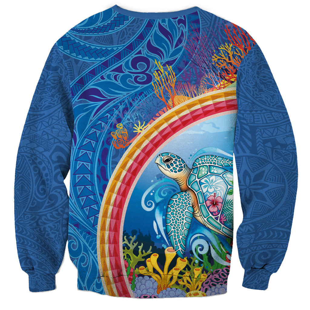 Hawaiian Connecting with the Ocean Sweatshirt Polynesian Pattern LT03 - Polynesian Pride
