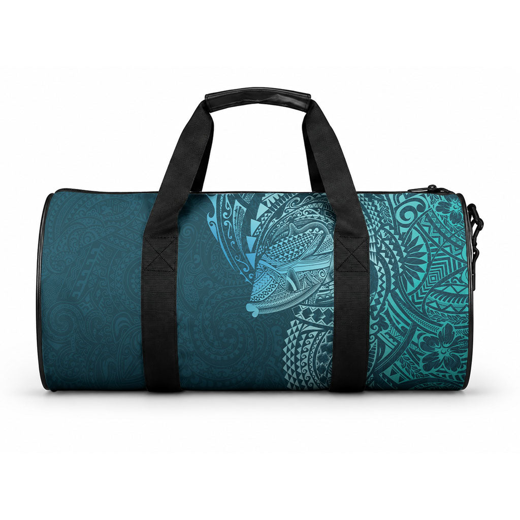 Hawaiian Humuhumu Tribal Tattoo Duffle Bag Polynesian Kakau Ocean Color LT03 One size Blue - Polynesian Pride
