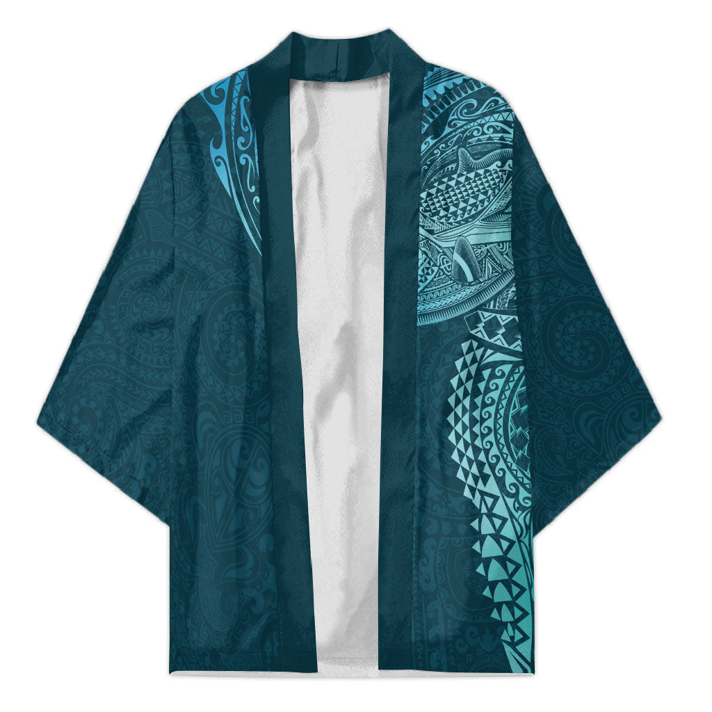 Hawaiian Humuhumu Tribal Tattoo Kimono Polynesian Kakau Ocean Color