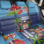 Fiji Marau na Kerisimasi Back Car Seat Cover Christmas Collared Lory - Fiji Emblems and Xmas Palm Tree Tapa Art Pattern