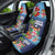 Fiji Marau na Kerisimasi Car Seat Cover Christmas Collared Lory - Fiji Emblems and Xmas Palm Tree Tapa Art Pattern